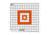 EZ-Aim 12in Square Paper Shooting Targets, Sight-In Grid, 12-Pack, Orange &amp; White, 15495