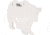 EZ-Aim 15573 Shooting Silhouette Bear 0.38 Thickness White