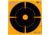 EZ-Aim Adhesive Splash Bullseye Target, Orange, 6X6, 15255