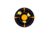 EZ-Aim Allen Adhesive Splash Bullseye Target, Orange, 3X3, 15326