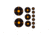 EZ-Aim Allen Adhesive Splash Bullseye Variety Pack Targets, Orange, 1in, 2in, 3in, 15254