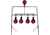 EZ-Aim Deflector Resetting Spinner Target System, Black/Red, 16 in x 22.5 in, 15340