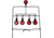 EZ-Aim Deflector Resetting Spinner Target System, Black/Red, 16 in x 22.5 in, 15340