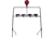 EZ-Aim Deflector Resetting Spinner Target System, Black/Red, 16 in x 22.5 in, 15340