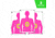 EZ-Aim Fun In The Pink Silhouette Paper Shooting Targets, 23inW x 35inH, 3-Pack, Multi, 15653