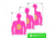 EZ-Aim Fun In The Pink Silhouette Paper Shooting Targets, 23inW x 35inH, 3-Pack, Multi, 15653