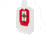 EZ-Aim Hardrock AR500 IPSC Silhouette Shooting Target, White/Red/Black, 14.875 in x 9 in, 15371
