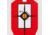 EZ-Aim Hardrock AR500 IPSC Silhouette Shooting Target, White/Red/Black, 14.875 in x 9 in, 15371