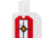 EZ-Aim Hardrock AR500 IPSC Silhouette Shooting Target, White/Red/Black, 14.875 in x 9 in, 15371
