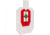 EZ-Aim Hardrock AR500 IPSC Silhouette Shooting Target, White/Red/Black, 14.875 in x 9 in, 15371