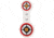 EZ-Aim Hardrock AR500 Round Spinner Targets and Stand, Rimfire Rounds, Centerfire Pistols, White/Red/Black, 7.375W x 21.75H, 15344