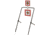 EZ-Aim Hardrock AR500 Square Spinner Targets &amp; Stand, Rimfire Rounds &amp; Centerfire Pistols, White/Red/Black, 9.5W x 22.75H, 15365