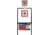 EZ-Aim Hardrock AR500 Square Spinner Targets &amp; Stand, Rimfire Rounds &amp; Centerfire Pistols, White/Red/Black, 9.5W x 22.75H, 15365