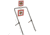 EZ-Aim Hardrock AR500 Square Spinner Targets &amp; Stand, Rimfire Rounds &amp; Centerfire Pistols, White/Red/Black, 9.5W x 22.75H, 15365