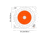 EZ-Aim Paper Shooting Target, Bullseye, 12in Square, Orange/White, 15496