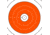 EZ-Aim Paper Shooting Target, Bullseye, 12in Square, Orange/White, 15496