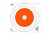 EZ-Aim Paper Shooting Target, Bullseye, 12in Square, Orange/White, 15496