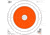 EZ-Aim Paper Shooting Target, Bullseye, 12in Square, Orange/White, 15496