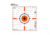 EZ-Aim Rigid Paper Shooting Targets, Sight-In Grid, 10-Targets Per Pack, Orange/White, 15576