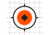 EZ-Aim Rigid Paper Shooting Targets, Sight-In Grid, 10-Targets Per Pack, Orange/White, 15576