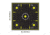 EZ-Aim Splash Reactive Paper Shooting Targets, Sight-In Grid, Peel Away Target Pad, 12.5in Square, 30-Pack, Black/Chartreuse, 15211-30