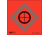 EZ2C Targets Style 17 Mini Targets,Black Ink on Red,3.5x3.5in,Pack of 25 EZ2CM17