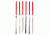 EZE-LAP 6 Fine File Set, Hand, Crossing, Barrette, Round Edge Joint, Slitting, Pippin, Red, 607F