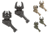 FAB Defense Front And Rear Set of Offset Flip-Up Sights, Right Hand, Black, FDE, OD Green