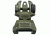 FAB Defense Top Mounted Deployable Rear Sight, Olive Drab Green, FX-RBSG