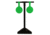 FAB Defense RTS Dual Swinging Racket Reactive Target System, Green, SWINGRACK-G
