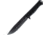 Fallkniven A1x Survival Knife Black, 6.25 black Tungsten DLC coated laminate cobalt st, Black textured thermorun handle, A1XB