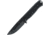 Fallkniven F1x Survival Knife Black, 4 black Tungsten DLC coated laminate cobalt steel, Black textured thermorun handle, F1XB