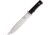 Fallkniven Modern Bowie 10 Knife, 15.25in Overall, 10in Satin Laminate Cobalt Steel Clip Point Blade, Black Thermorun Handle, SS Guard, Black Leather Sheath, MB10