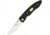 Fallkniven PCX Linerlock Folding Knife,3in,Standard Edge,Satin,Black,GRN Handle FNPCX