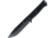 Fallkniven S1x Survival Knife Black, 5 black Tungsten DLC coated laminate cobalt steel, Black textured thermorun handle, S1XB