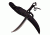 Fantasy Master Fixed Blade, 23.875in, Stainless Steel Blade, Black Nylon Cord Wrapped Handle FM-678BK