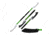Fantasy Master Fixed Blade, 27.75in, Stainless Steel Blade, Green Nylon Fiber Handle FMT-053GN