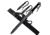 Fantasy Master Fixed Blade, 28in, Stainless Steel Blade, Black Cord Wrapped Full Tang Stainless Steel Handle FM-655
