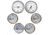 Faria Beede Instruments Chesapeake White w/Stainless Steel Bezel Boxed Set of 6 - Speed, Tach, Fuel Level, Voltmeter, Water Temperature &amp; Oil PSI 74673