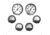 Faria Beede Instruments Spun Silver Box Set of 6 Gauges f/ Inboard Engines - Speed, Tach, Voltmeter, Fuel Level, Water Temperature &amp; Oil 74666