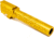 Faxon Firearms Gen 2-5 Match Pistol Barrel w/ Patented Flame Fluting, Glock, Glock 19, 9mm, 1-10 Twist, Non Threaded, TiN PVD, GB910N19LGQ-N-PTIN