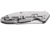 RUIKE P128 Folding Knife, 3.66in, 14C28N Stainless Steel, Clip Point, Plain Blade, Silver, P128-SF