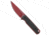Ferrum Forge Ferrum Forge Pro Series Red Force Lackey Fixed Blade Knife Black G-10, Black, D2, adult, BHQ-101719
