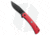 Finch Halo Red Head Folding Knife, 3.125in, Sandvik 14C28N, Clip Point Blade, G10 Red Handle, Black/Red, 7.125in, BHQ-176599