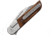 Fin Reciprocity Mkuruti Folding Knife, 4in Closed, 3in, Satin 154CM Stainless Blade, Mkuruti Wood Handle, RP203