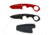 First Edge HR-2 Kit Droppoint Fine Edge Fixed Blade Knife, Trainer, Sheath, Red/Black, 4886