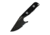 First Edge Stingray Fixed Blade Knife Serrated Edge, Elmax Black Oxide Blade, Coarse Black, 11145-BLB