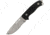 First Edge Tactical Fixed Blade Skinner Serrated Edge, Elmax Bead Blast Blade, Coarse Black, 6055-BBB