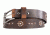 Flagrant Beard 1.5 in Bling Shooting / Gun Belt, Crazy Horse Brown w/ Swarovski Crystals / Pewter S, 30, 000399636118