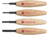 Flexcut Chisel Micro Tool Set, This set features four micro chisels, MT100